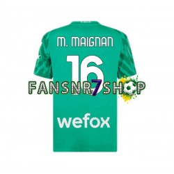 AC Mailand fußball trikot Mike Maignan 16 Torhüter Herren Heim 2023-2024 Kurzarm