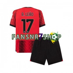 AC Mailand fußball trikot Rafael Leao 17 Kinder Heim 2023-2024 Kurzarm