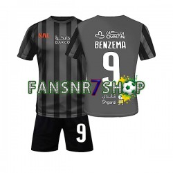 Al-Ittihad fußball trikot FC Benzema 9 Kinder Auswärts 2022-2023 Kurzarm