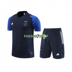 Algerien Trainingsshirt + Kurze Hose Blau 2023-2024