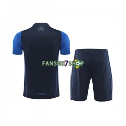Algerien Trainingsshirt + Kurze Hose Blau 2023-2024