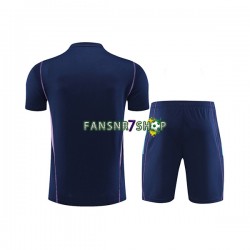 Argentinien Navy Trainingsshirt + Kurze Hose 2023-2024