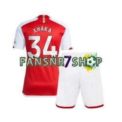 Arsenal fußball trikot Xhaka 34 Kinder Heim 2023-2024 Kurzarm