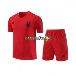 CR Flamengo Trainingsshirt + Kurze Hose Rot 2023-2024