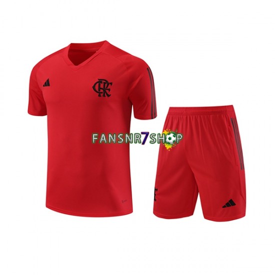 CR Flamengo Trainingsshirt + Kurze Hose Rot 2023-2024