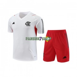 CR Flamengo Trainingsshirt + Kurze Hose Weiß 2023-2024