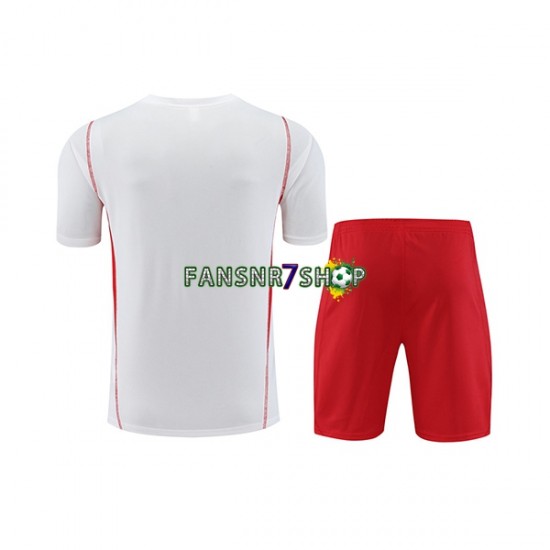 CR Flamengo Trainingsshirt + Kurze Hose Weiß 2023-2024