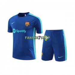 FC Barcelona Trainingsshirt + Kurze Hose Blau 2023-2024