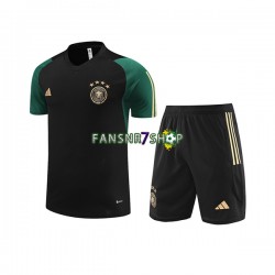 Deutschland Trainingsshirt + Kurze Hose Schwarz 2023-2024