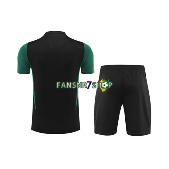 Deutschland Trainingsshirt + Kurze Hose Schwarz 2023-2024