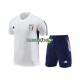 Italien Trainingsshirt + Kurze Hose Weiß 2023-2024