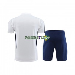Italien Trainingsshirt + Kurze Hose Weiß 2023-2024