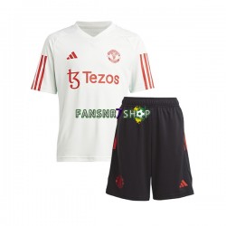 Manchester United Trainingsshirt + Kurze Hose Weiß 2023-2024
