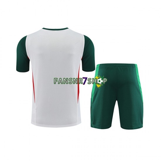 Mexiko Trainingsshirt + Kurze Hose Weiß 2023-2024