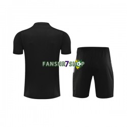 Paris Saint-Germain Trainingsshirt + Kurze Hose Schwarz 2023-2024