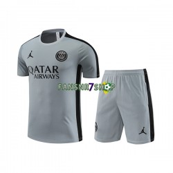 Paris Saint-Germain Trainingsshirt + Kurze Hose Grau 2023-2024