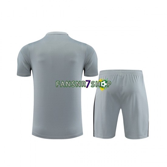Paris Saint-Germain Trainingsshirt + Kurze Hose Grau 2023-2024