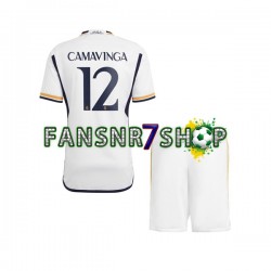 Real Madrid fußball trikot Camavinga 12 Kinder Heim 2023-2024 Kurzarm