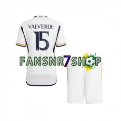 Real Madrid fußball trikot Federico Valverde 15 Kinder Heim 2023-2024 Kurzarm