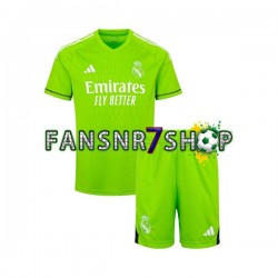 Real Madrid fußball trikot Torhüter Kinder Heim 2023-2024 Kurzarm
