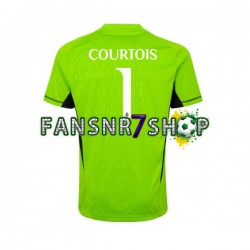 Real Madrid fußball trikot Thibaut Courtois 1 Torhüter Herren Heim 2023-2024 Kurzarm