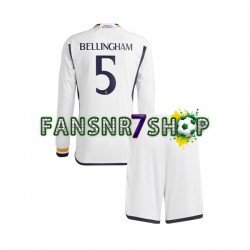 Real Madrid fußball trikot Jude Bellingham 5 Kinder Heim 2023-2024 Langarm