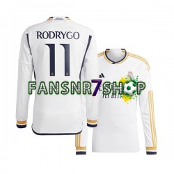 Real Madrid fußball trikot Rodrygo Goes 11 Herren Heim 2023-2024 Langarm