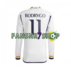 Real Madrid fußball trikot Rodrygo Goes 11 Herren Heim 2023-2024 Langarm