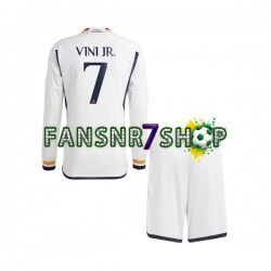 Real Madrid fußball trikot Vinicius Junior 7 Kinder Heim 2023-2024 Langarm