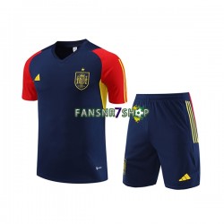 Spanien Trainingsshirt + Kurze Hose Blau 2023-2024