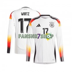 Deutschland fußball trikot Euro 2024 Florian Wirtz 17 Herren Heim Langarm