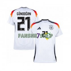 Deutschland fußball trikot Euro 2024 Ilkay Gundogan 21 Herren Heim Kurzarm