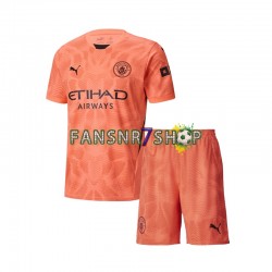 Manchester City fußball trikot Torhüter Kinder Auswärts 2024-2025 Kurzarm