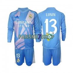 Real Madrid fußball trikot Andriy Lunin 13 Torhüter Kinder Heim 2024-2025 Langarm