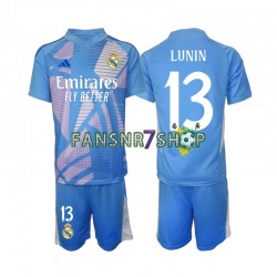 Real Madrid fußball trikot Andriy Lunin 13 Torhüter Kinder Heim 2024-2025 Kurzarm