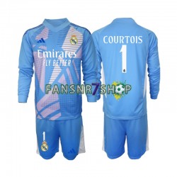 Real Madrid fußball trikot Thibaut Courtois 1 Torhüter Kinder Heim 2024-2025 Langarm