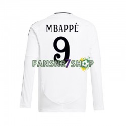 Real Madrid fußball trikot Kylian Mbappé 9 Herren Heim 2024-2025 Langarm