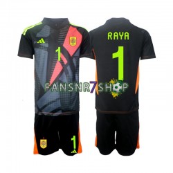 Spanien fußball trikot Euro 2024 David Raya 1 Torhüter Kinder Auswärts Kurzarm