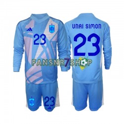 Spanien fußball trikot Euro 2024 Unai Simon 23 Torhüter Kinder Heim Langarm