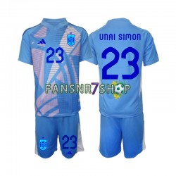 Spanien fußball trikot Euro 2024 Unai Simon 23 Torhüter Kinder Heim Kurzarm