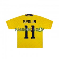 Schweden fußball trikot Brolin 11 Herren Heim Retro 1994 Kurzarm
