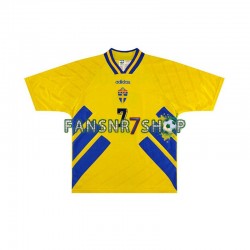 Schweden fußball trikot Henrik Larsson 7 Herren Heim Retro 1994 Kurzarm