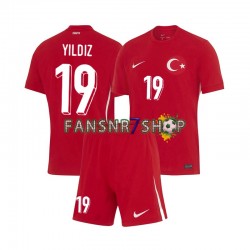 Türkei fußball trikot Euro 2024 Kenan Yıldız 19 Kinder Auswärts Kurzarm