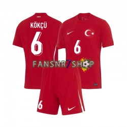 Türkei fußball trikot Euro 2024 Orkun Kokcu 6 Kinder Auswärts Kurzarm
