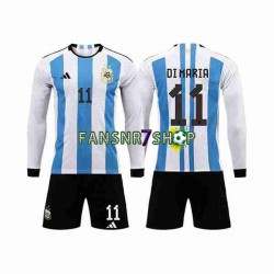 Argentinien fußball trikot WM 2022 3 Stars Di Maria 11 Kinder Heim Langarm