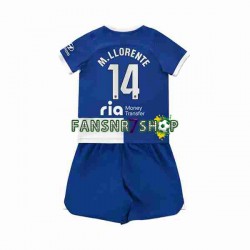 Atlético Madrid fußball trikot 2 Marcos Llorente 14 Kinder Auswärts 2023-2024 Kurzarm