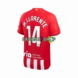 Atlético Madrid fußball trikot 2 Marcos Llorente 14 Herren Heim 2023-2024 Kurzarm