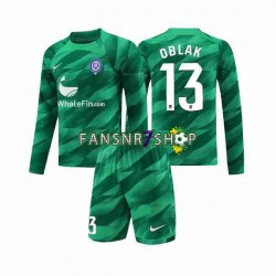 Atlético Madrid fußball trikot Jan Oblak 13 Torhüter Kinder Auswärts 2023-2024 Langarm