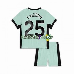 Chelsea fußball trikot Moises Caicedo 25 Kinder Ausweich 2023-2024 Kurzarm