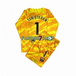 FC Barcelona fußball trikot Ter Stegen 1 Torhüter Kinder Viertes 2023-2024 Langarm